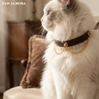 Natural White Asse Quartz Pet Crystal | Cat and Dog Universal Luxury Pet Leather Collar