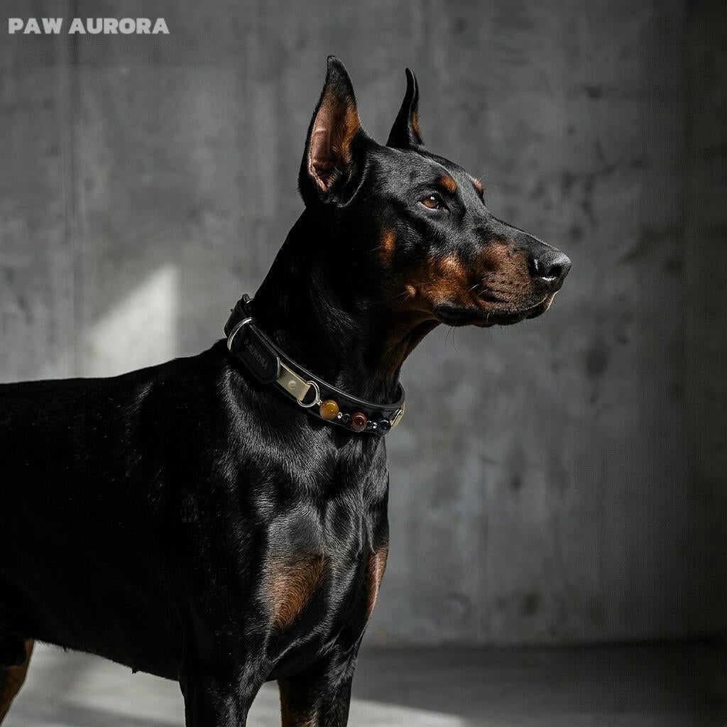 Handmade Natural Crystal & Genuine Leather Pet Collar – Luxury Cat & Dog Collar, Semi-Bespoke, Crystal Healing & Everyday Wear