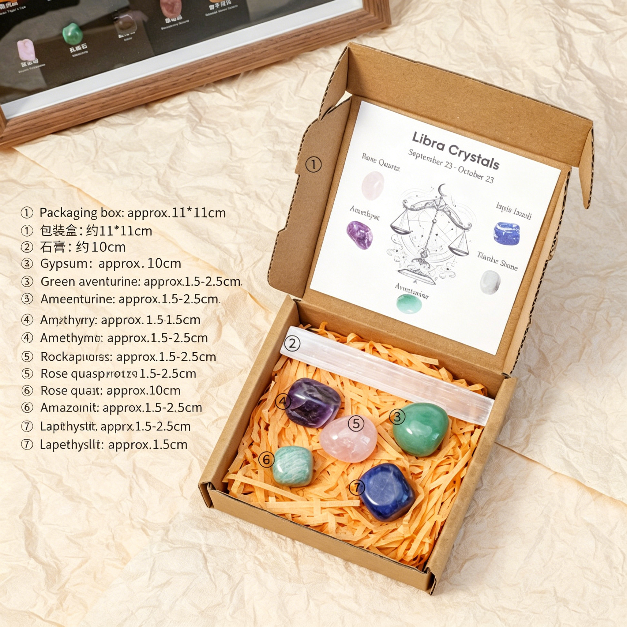 Twelve Constellation Natural Crystal Set