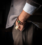 The Ancient Bone Mala – Aged Yak Bone Ritual Bracelet