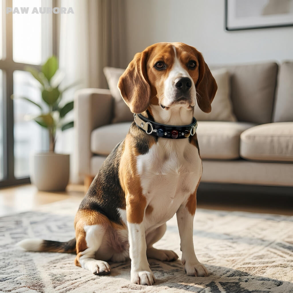Handmade Natural Crystal & Genuine Leather Pet Collar – Luxury Cat & Dog Collar, Semi-Bespoke, Crystal Healing & Everyday Wear