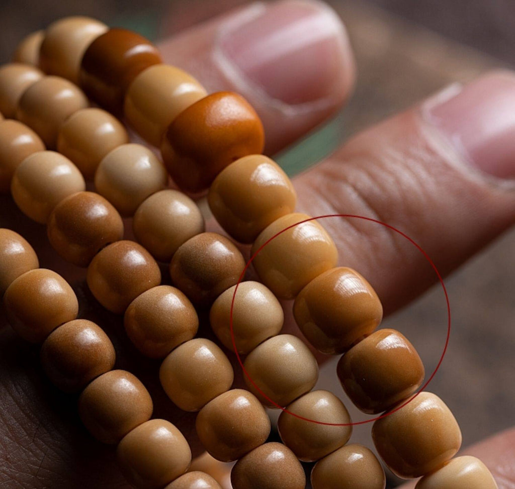 The Twin Frequency Mala – Raw White Bodhi & Clear Quartz Bracelet