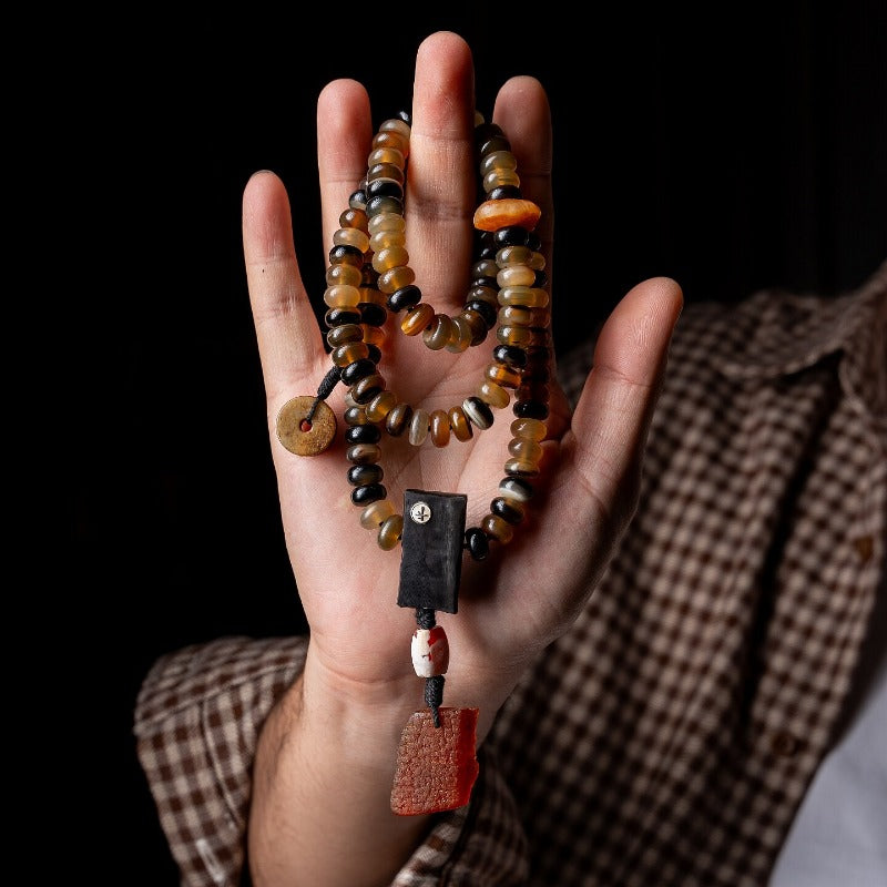 The Horn Mala – 108 Beads of Himalayan Sheep Horn