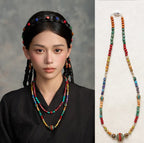 The Painted Sky Mala – Turquoise & Bodhi Seed Necklace