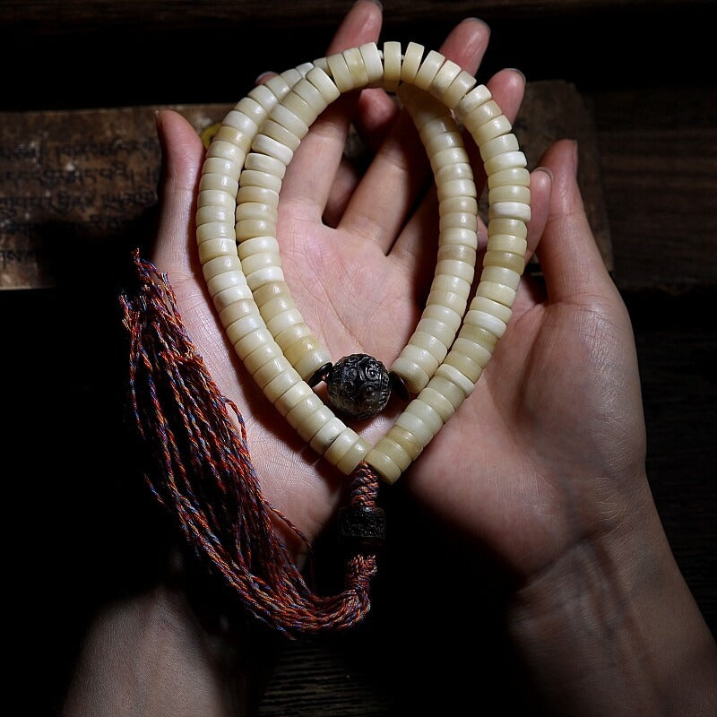 The Highland Bone Mala – 108 Beads of Himalayan Yak Bone