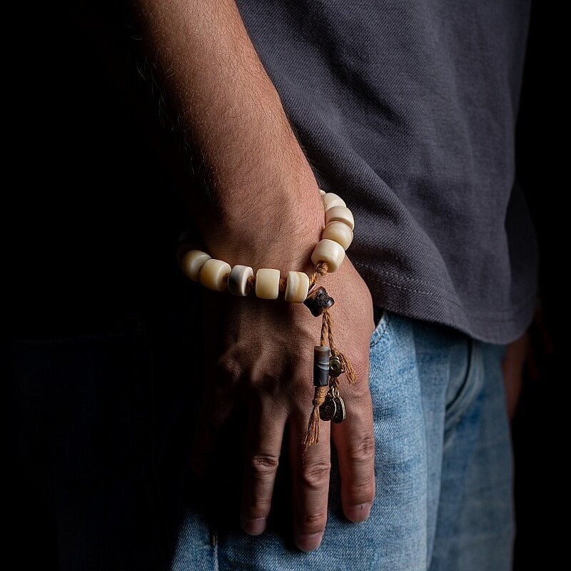 The Primal Bone Mala – Single‑Circle Yak Bone Bracelet
