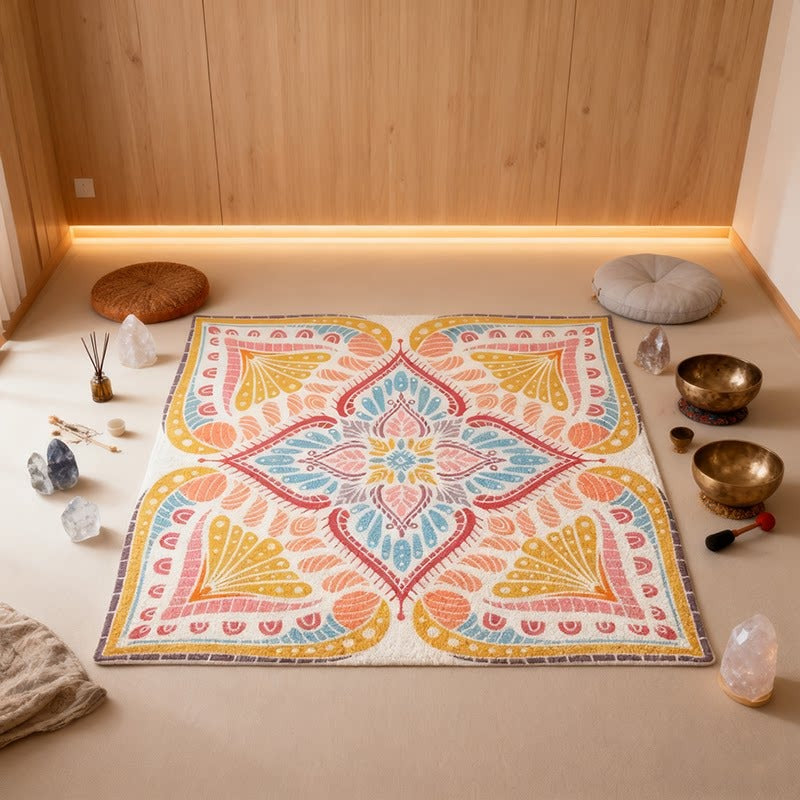 The Mandala Hearth – Sacred Geometry Meditation Mat