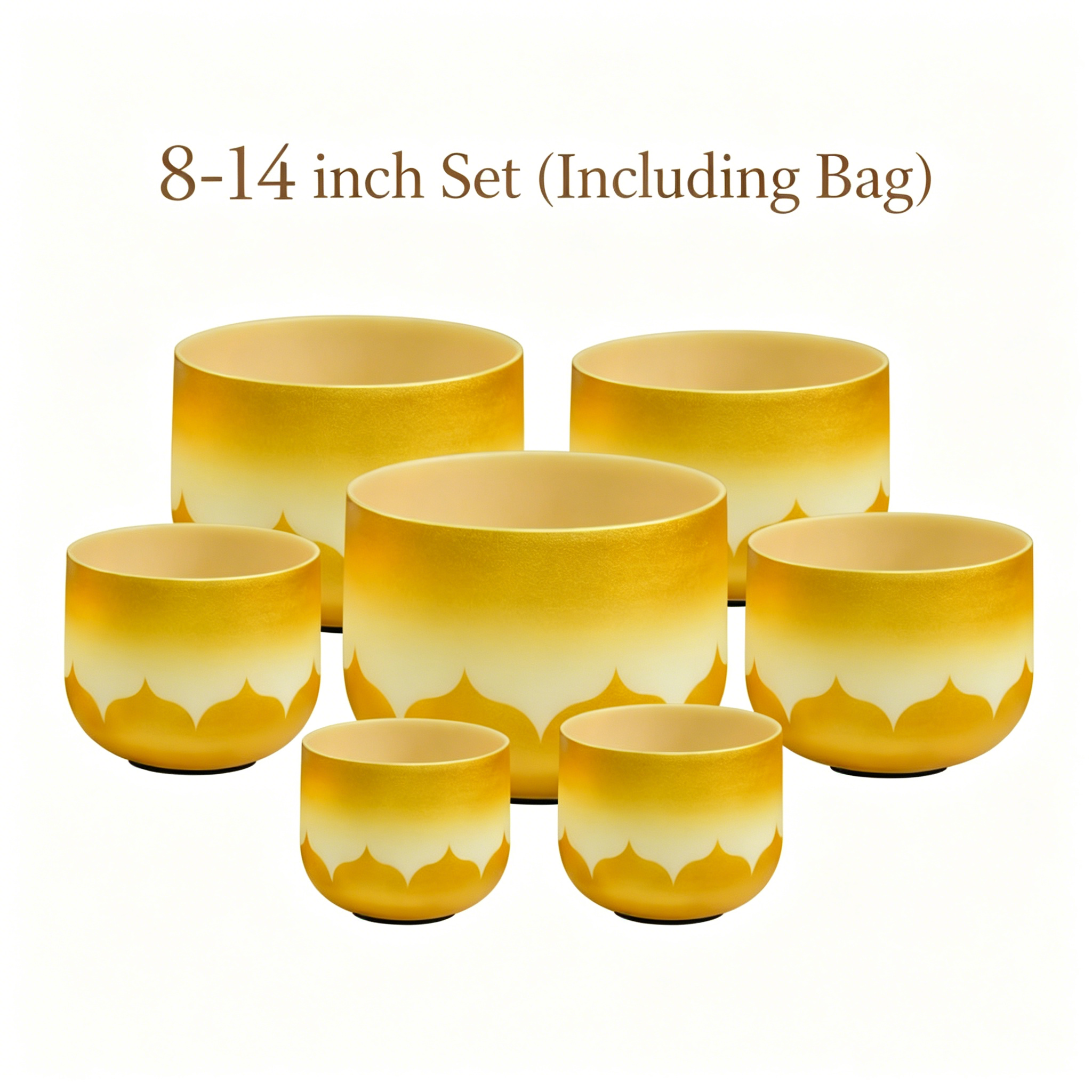Celestial Gilding | 24K Gold-Infused 432Hz Wealth & Abundance Singing Bowl Set (Elite Edition)