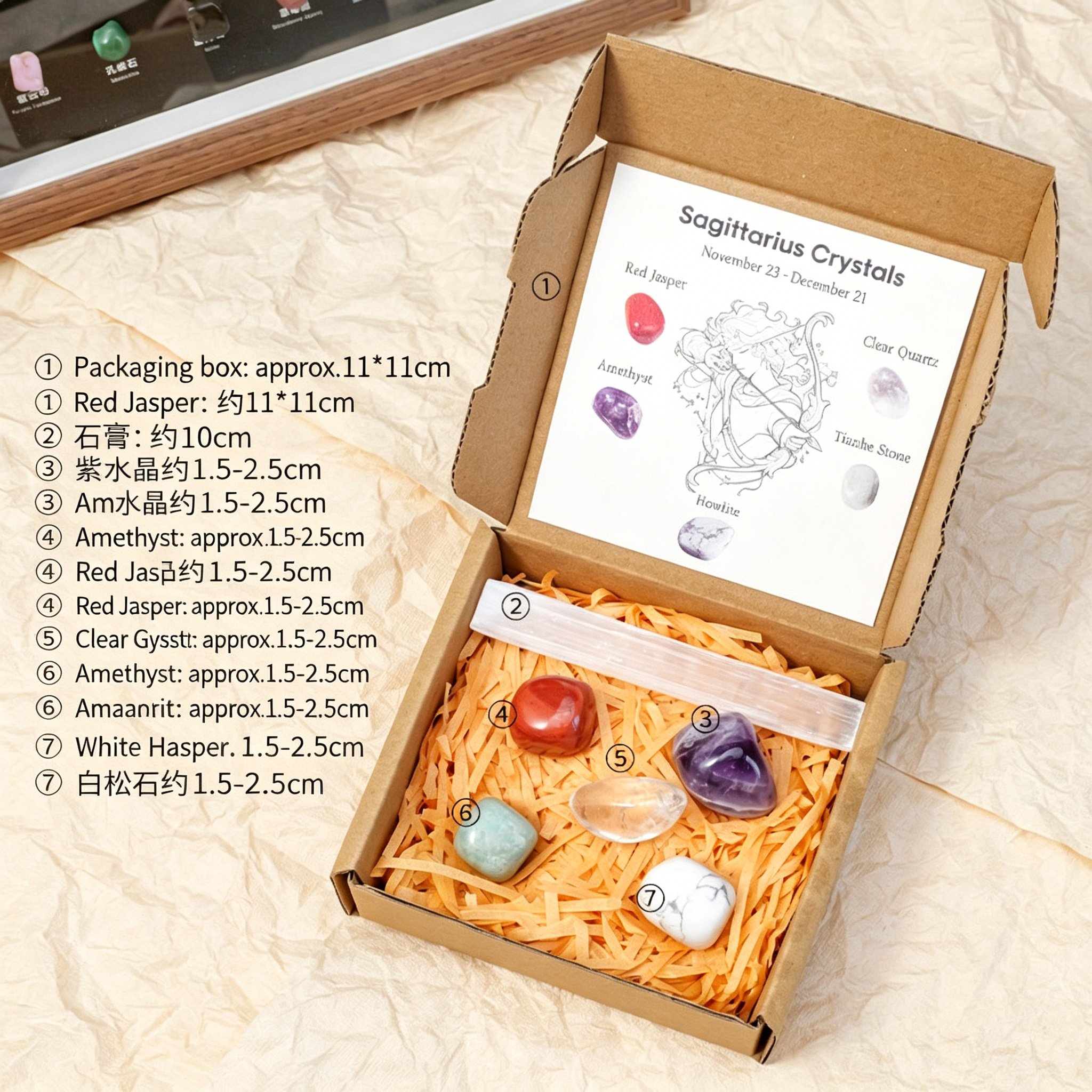 Twelve Constellation Natural Crystal Set