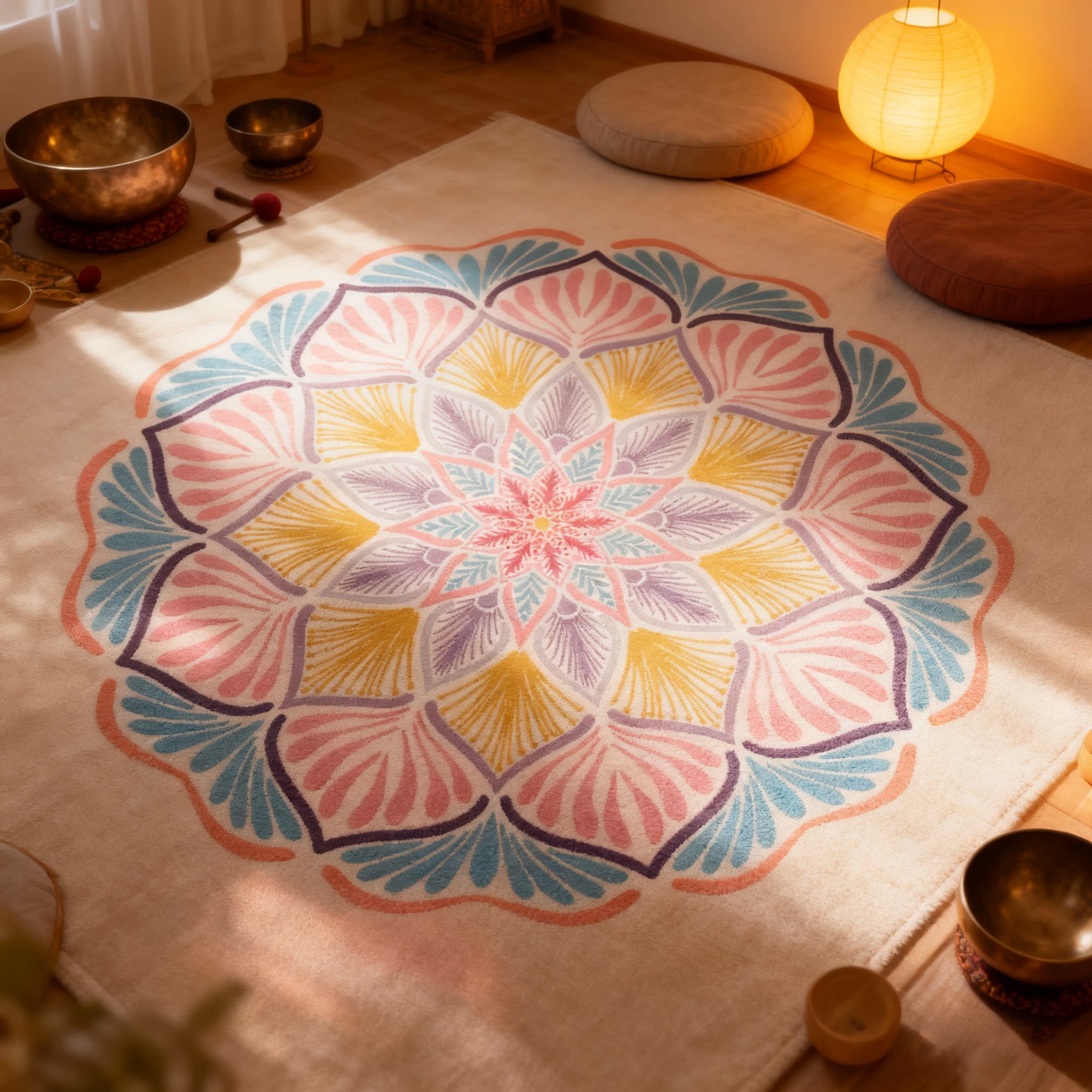 The Mandala Hearth – Sacred Geometry Meditation Mat