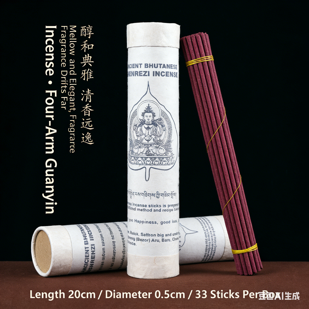 The Leaf of Enlightenment – Hand‑Rolled Tibetan Incense Sticks