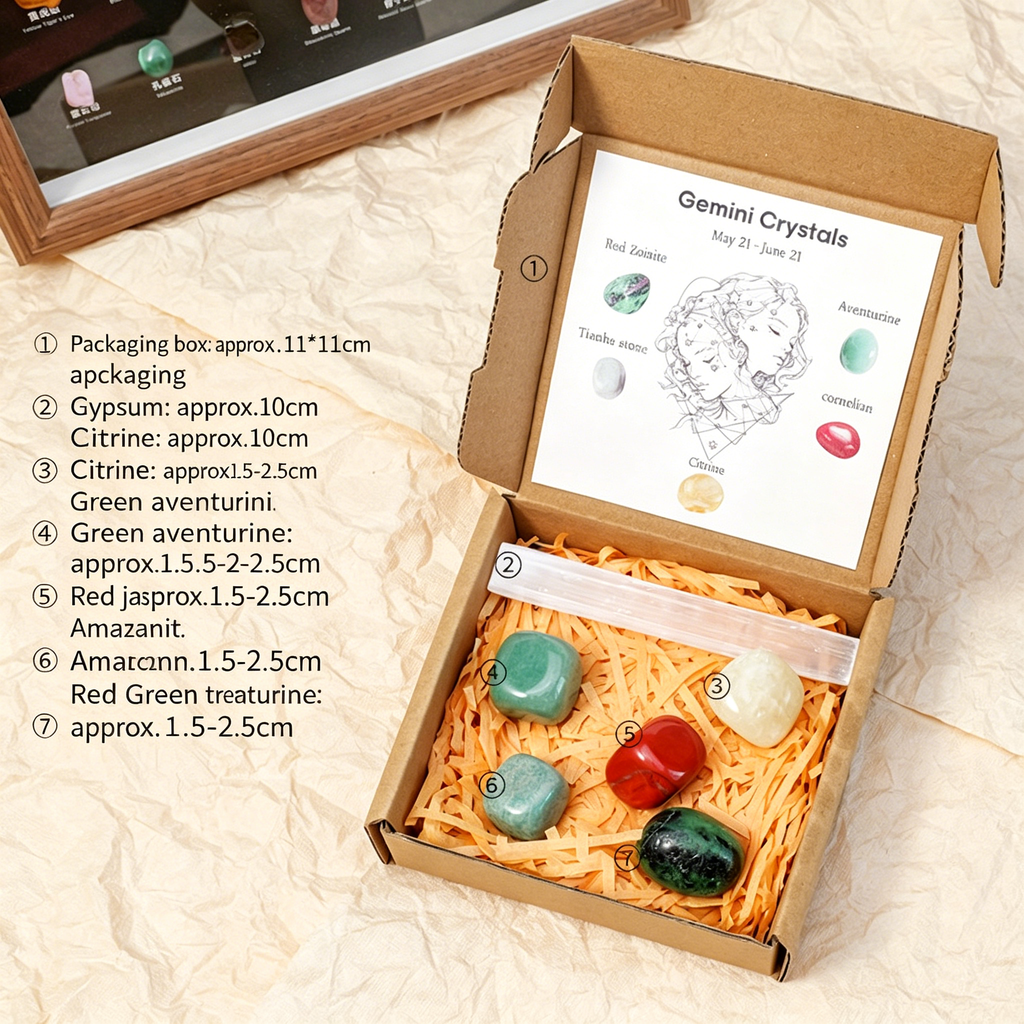 Twelve Constellation Natural Crystal Set