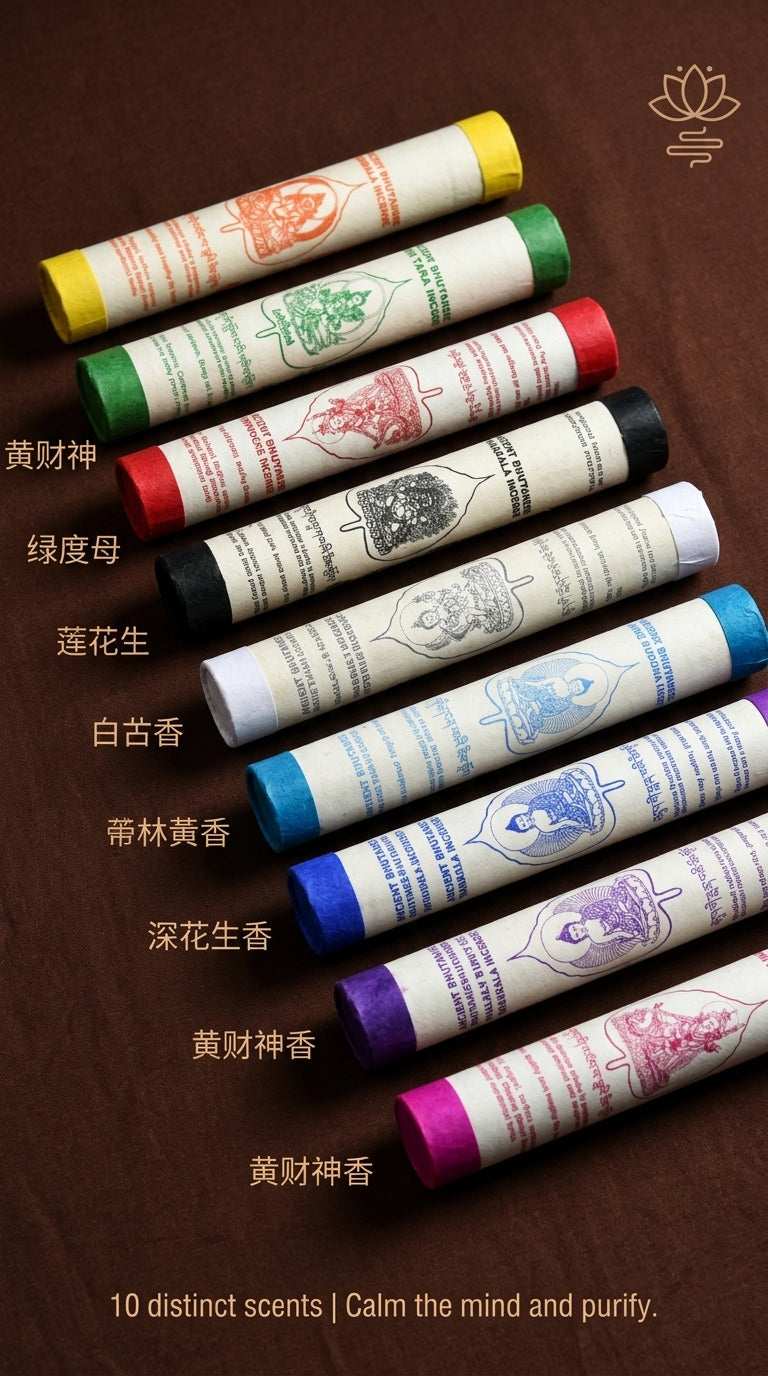 The Leaf of Enlightenment – Hand‑Rolled Tibetan Incense Sticks