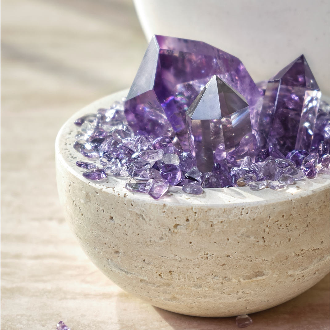 The Amethyst Sanctum – Natural Geode Abundance Bowl