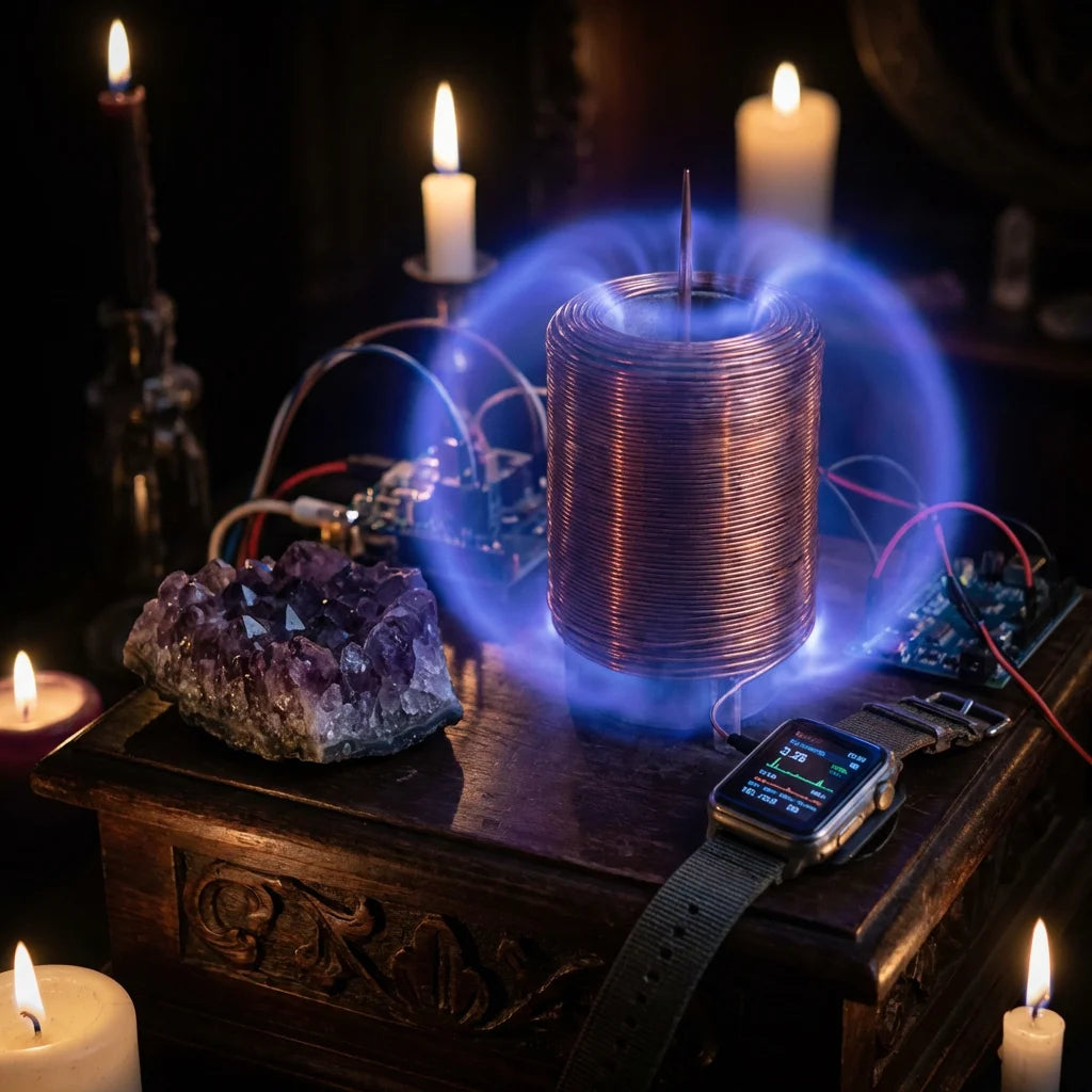 [PRE-ORDER] The Genesis Coil: Tesla-Rodin Crystal Frequency Sanctuary