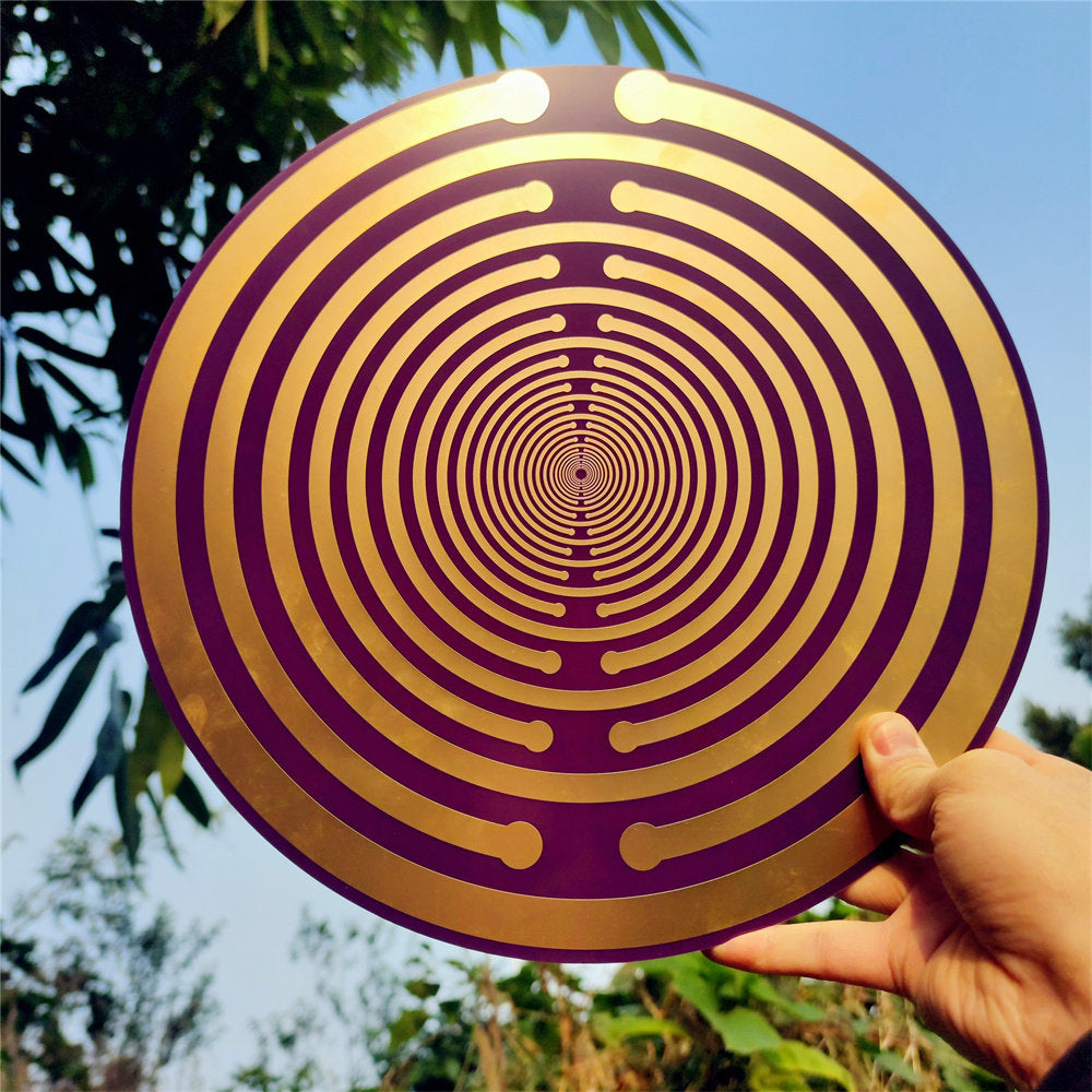 Sacred Geometric Energy Disk, Imported 33cm MWO Polarizing Disk, Lakhovsky Frequency, Purifying Space Energy Field