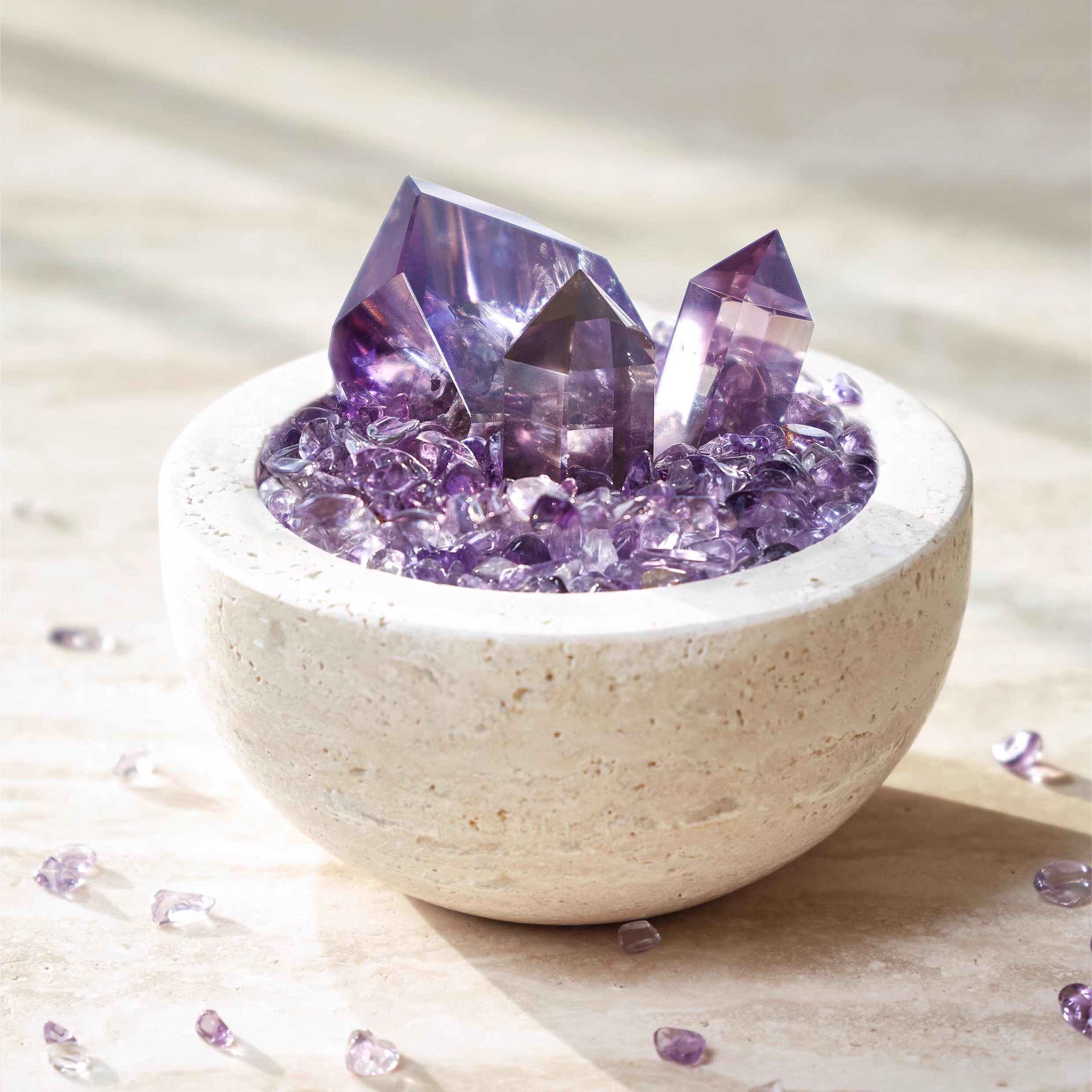 The Amethyst Sanctum – Natural Geode Abundance Bowl