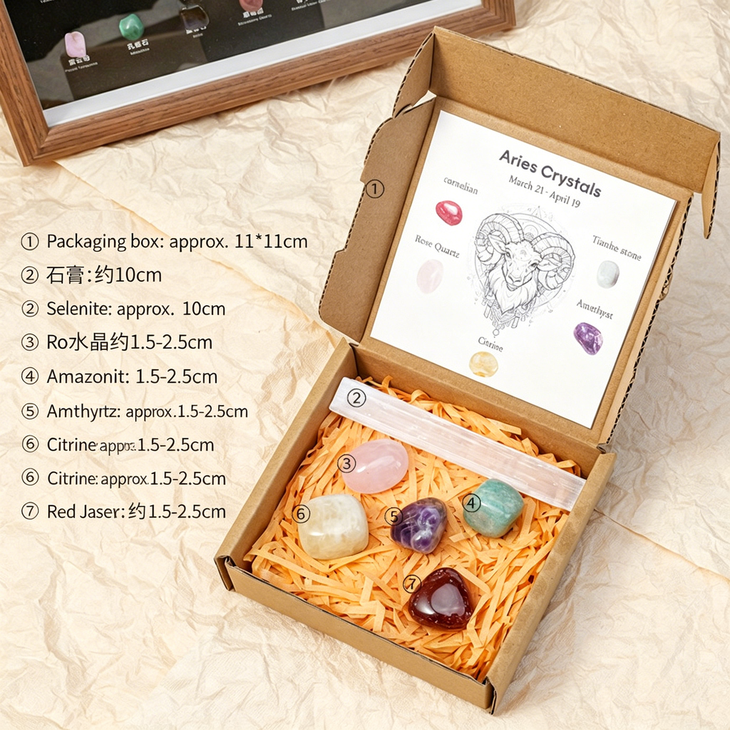Twelve Constellation Natural Crystal Set