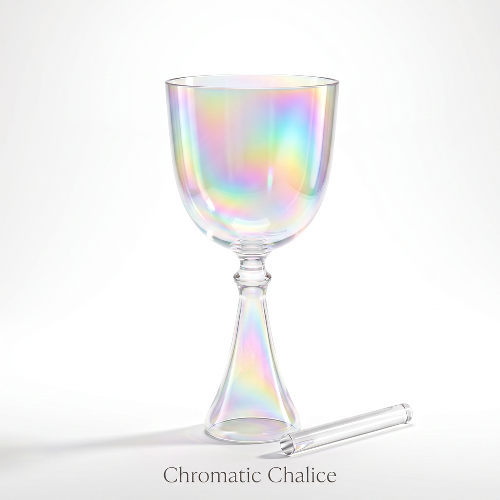 The Chromatic Chalice – Portable Rainbow Crystal Singing Bowl