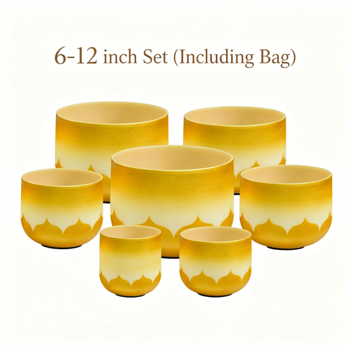 Celestial Gilding | 24K Gold-Infused 432Hz Wealth & Abundance Singing Bowl Set (Elite Edition)