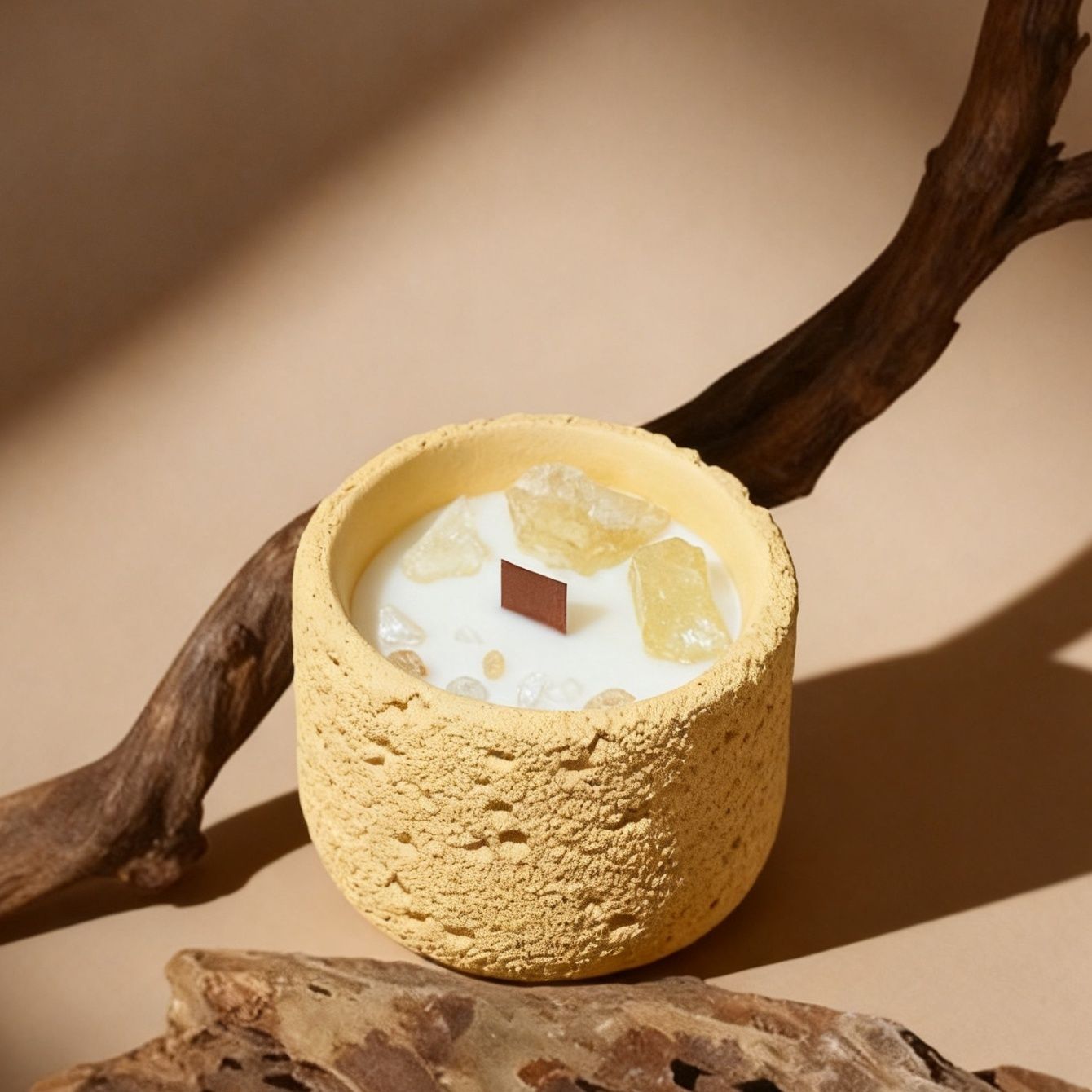 Earth Chakra – Crystal-Infused Aromatherapy Candle