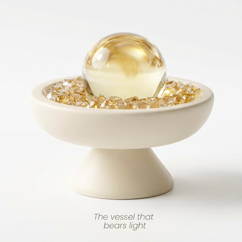 The Vessel of Light – Natural Citrine Abundance Sphere