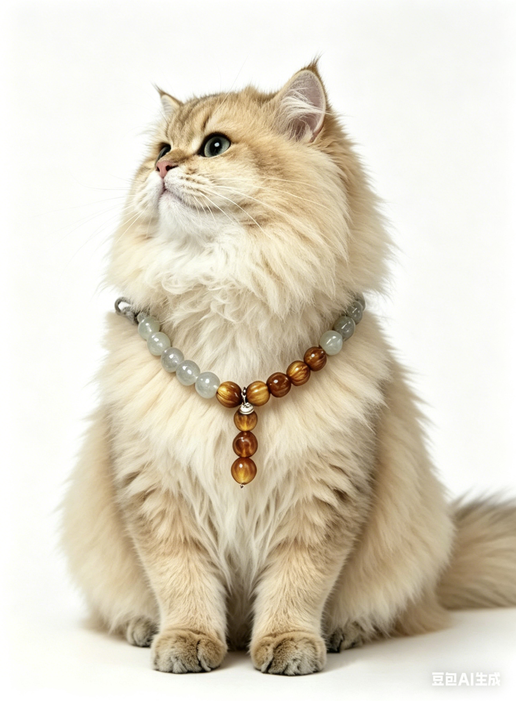 Vintage Tea Glow – Agate & Crystal Pet Guardian Necklace