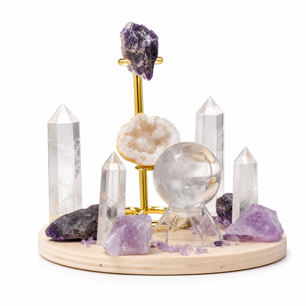 White crystal and purple crystal energy seven-star array